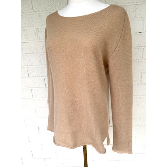 Vineyard Vines Small 100% Cashmere Tan Sweater Old Money Quiet Luxury Classic - Picture 6 of 6